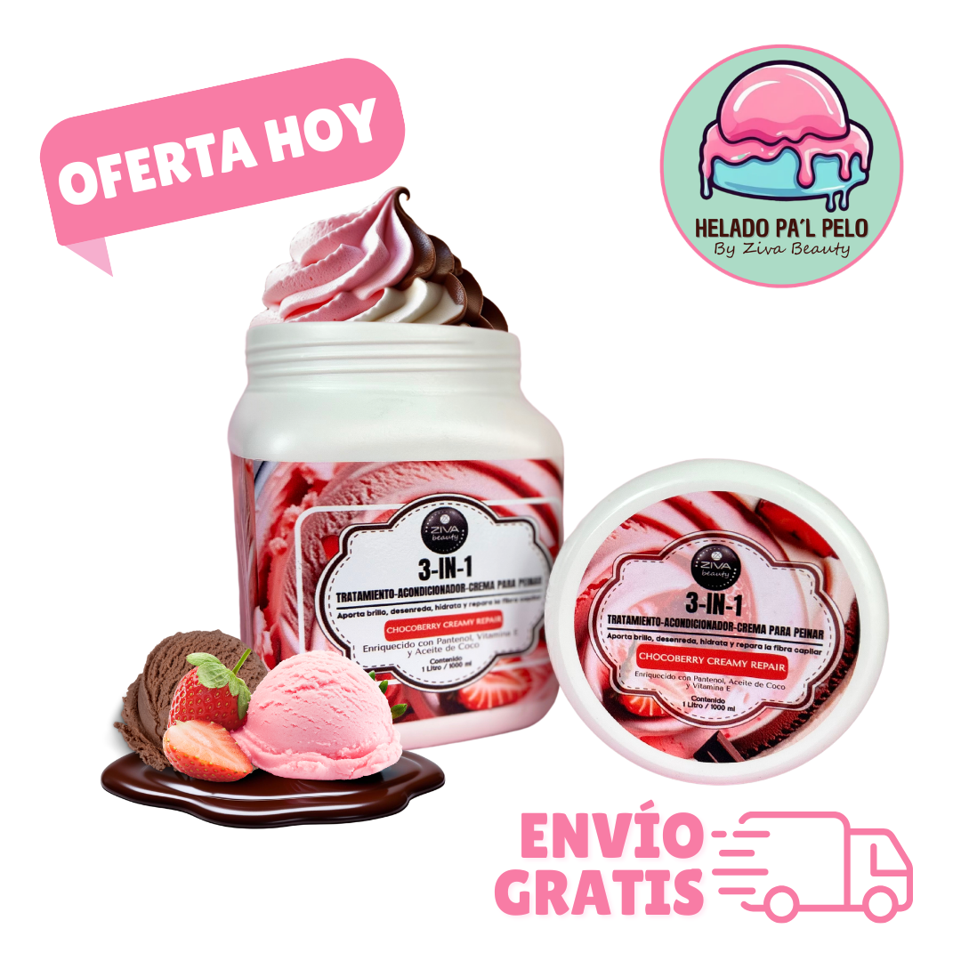 CHOCOBERRY Helado pal Pelo - Cabello hidratado y sin frizz toda la semana!