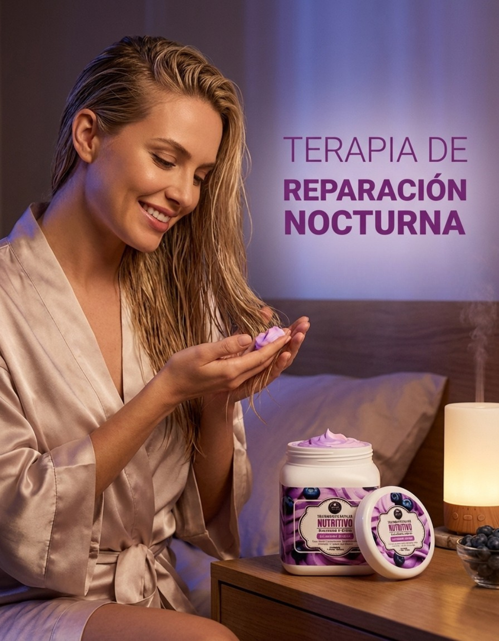 BLUEBERRY Helado pal Pelo - Recupera tu cabello desde la primera noche ✨