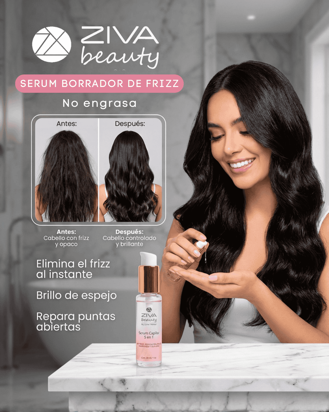 Serum Borrador de Frizz y Termoprotector