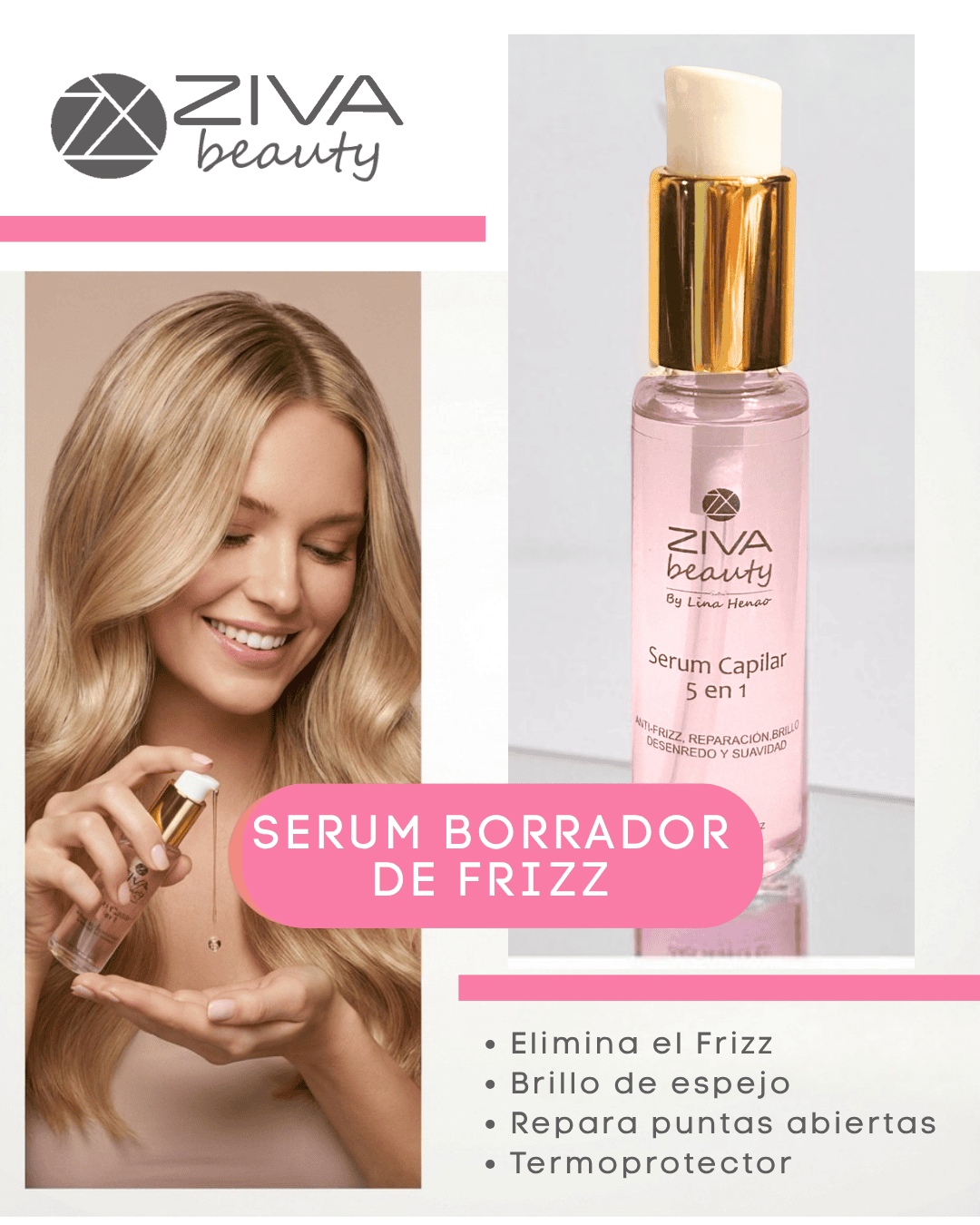 Serum Borrador de Frizz y Termoprotector