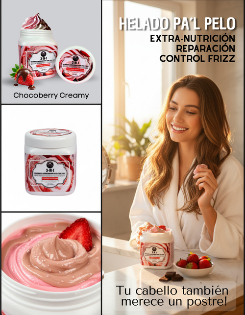 CHOCOBERRY Helado pal Pelo - Cabello hidratado y sin frizz toda la semana!