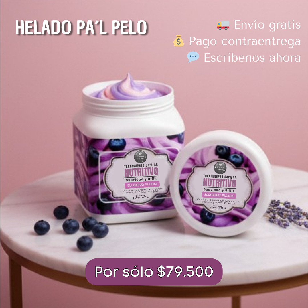 BLUEBERRY Helado pal Pelo - Recupera tu cabello desde la primera noche ✨